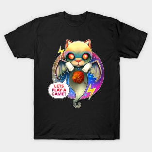 ghost cat with fur ball T-Shirt